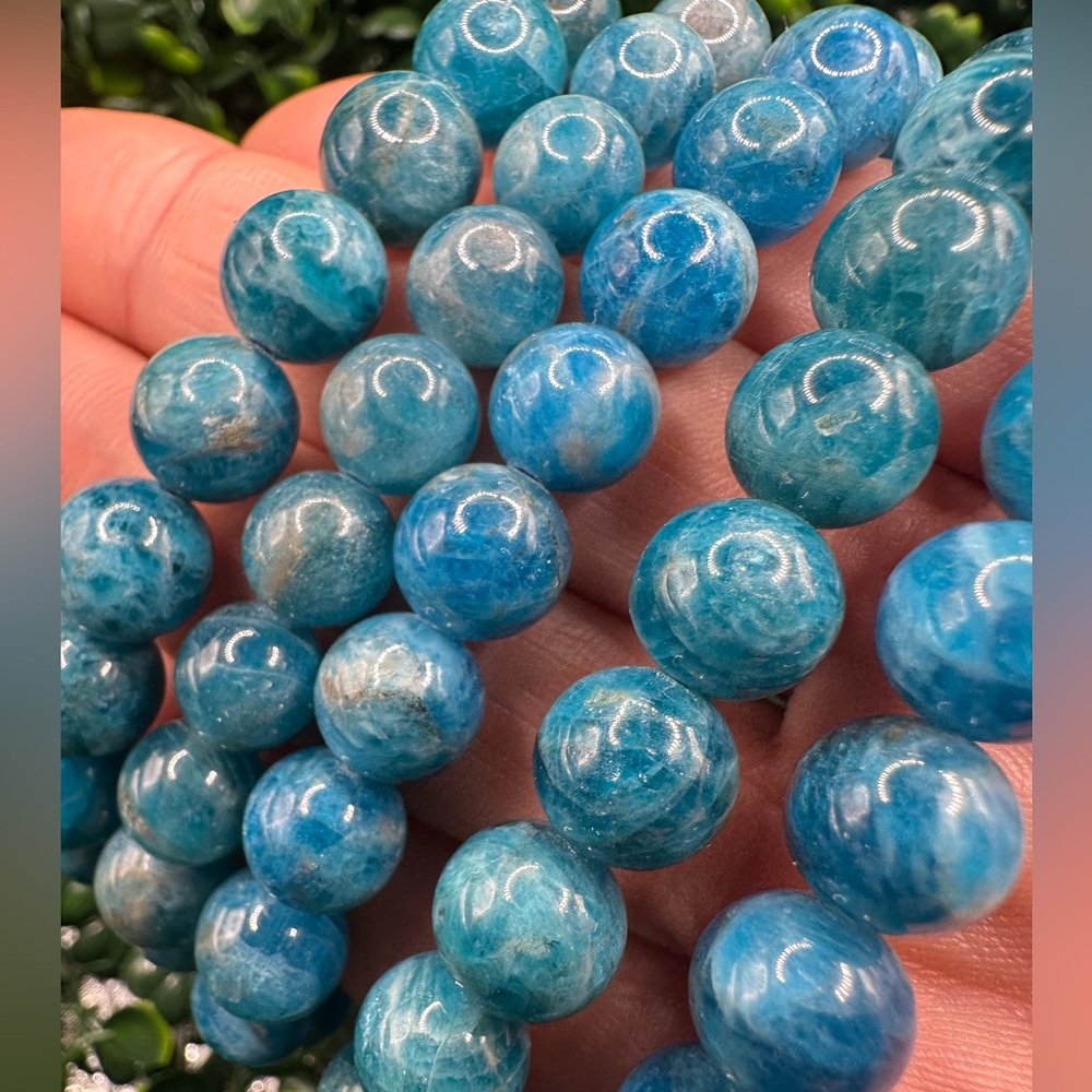 9.5-10mm Apatite Beaded Bracelet